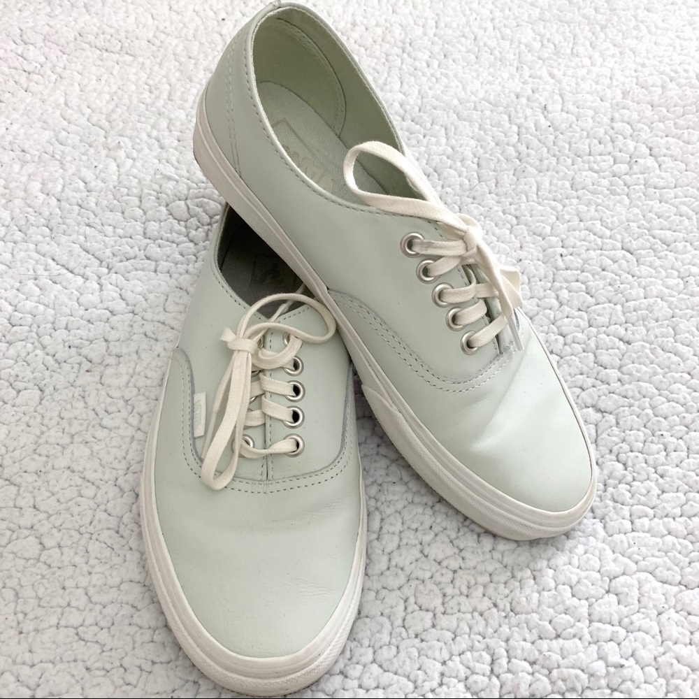 Faux leather vans